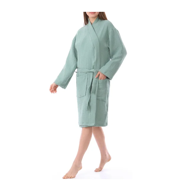 Top quality comfortable robe Women long fleece bathrobe terry 100%cotton bath robe for home hotel Hot sales High quality