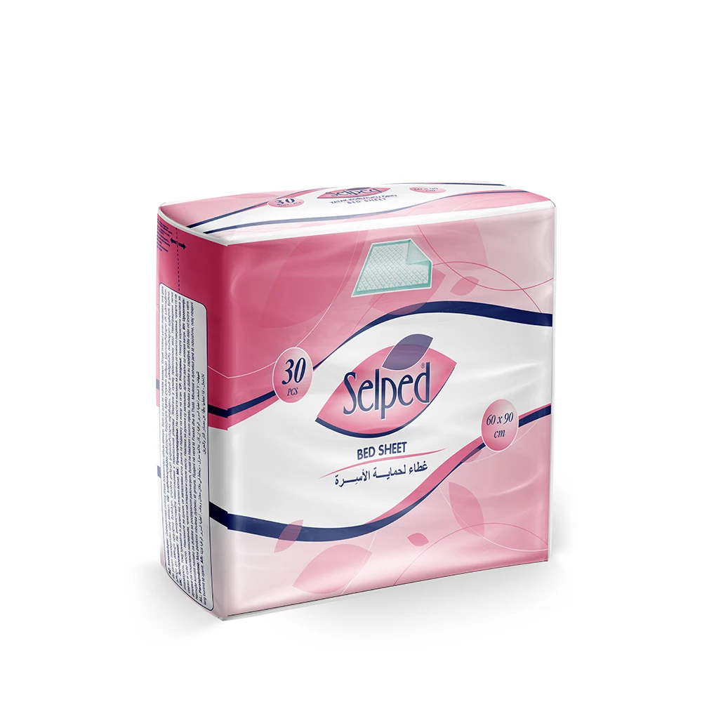 Wholesale Price Good Quality Selped  Bed Sheet Under Pad  Soft and Comfortable Sheet Available