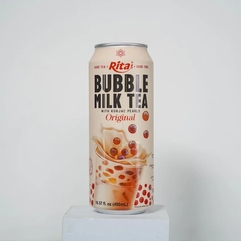 Bubble Tea with Konjac Pearls with Original Flavor Manufacturer Beverage Cans For All Ages Wholesale Price OEM ODM High Quality