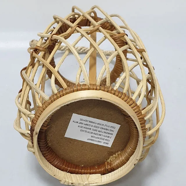 Wholesale handmade home decor craft natural lampshade decoration handicraft product living room vietnam rattan lanterns