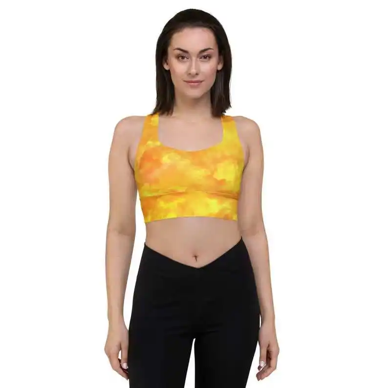 Limitless Zip Sports Bra Women Fitness Youth Yoga Wear Bra Print Pattern Medium Support Seamless Sports Bra