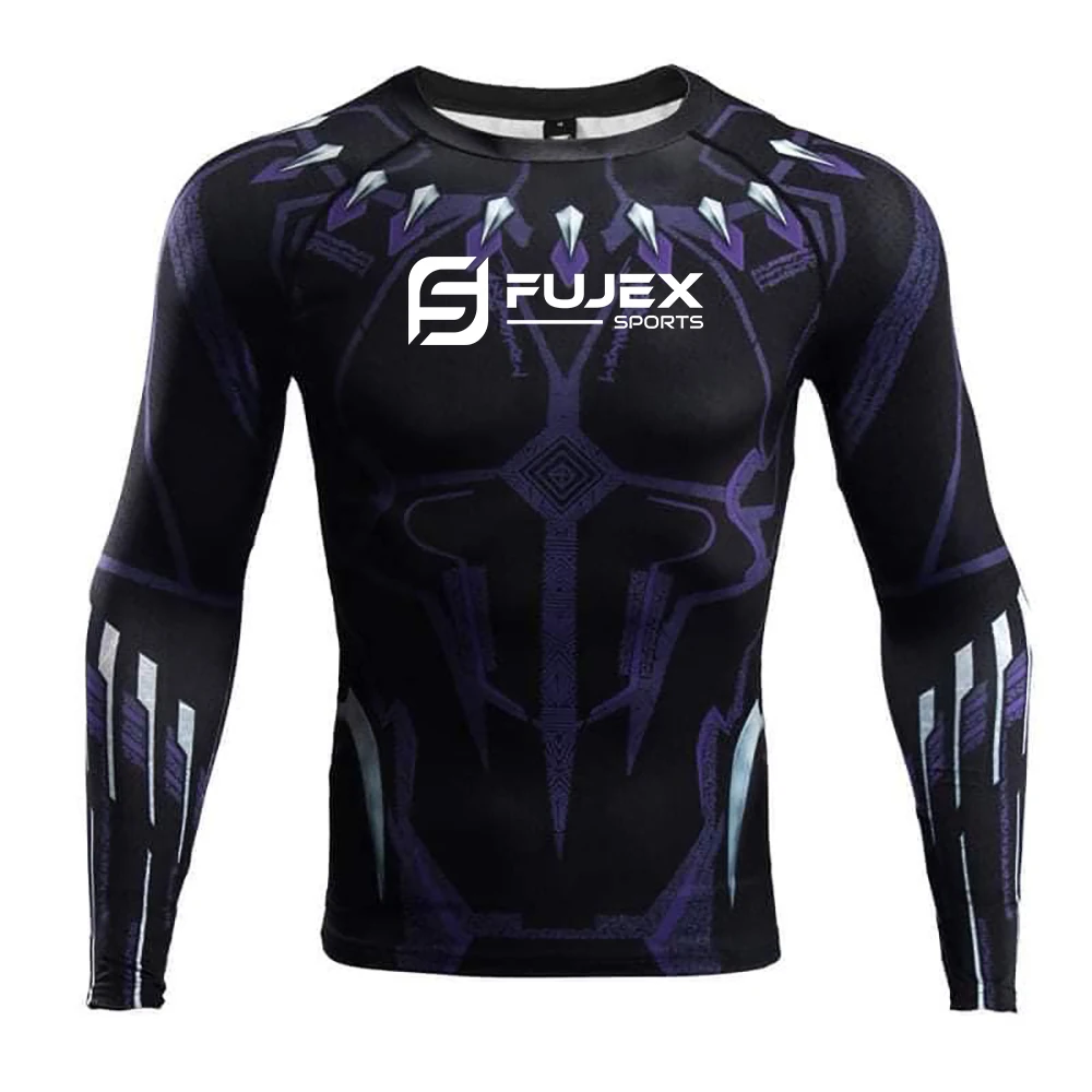 Mens Custom Rash Vest Long Sleeve Lycra Compression Shirt Quick Dry Rashguard Sublimation Rash Guard Men Quantity Top Customize