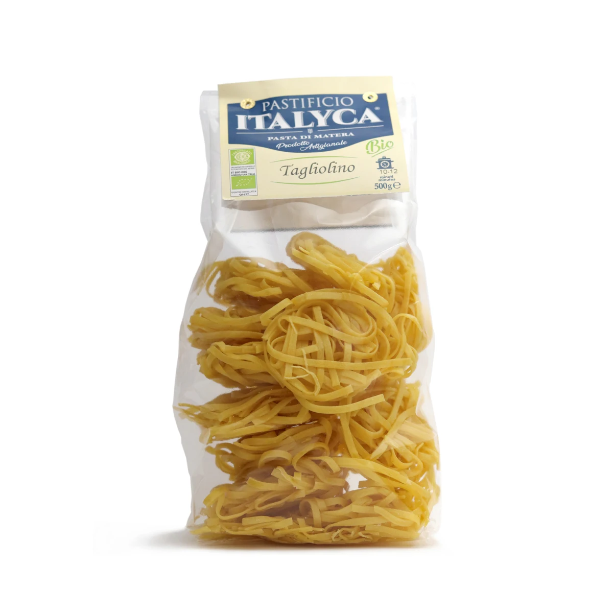 top quality tagliolino 500g certified organic artisanal pasta made from 100% italian quality