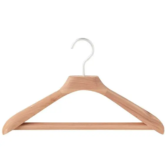 Custom wooden cloth & Coat  hangers with logo Eco friendly wooden clothes hangers wholesale wooden hangers with natural