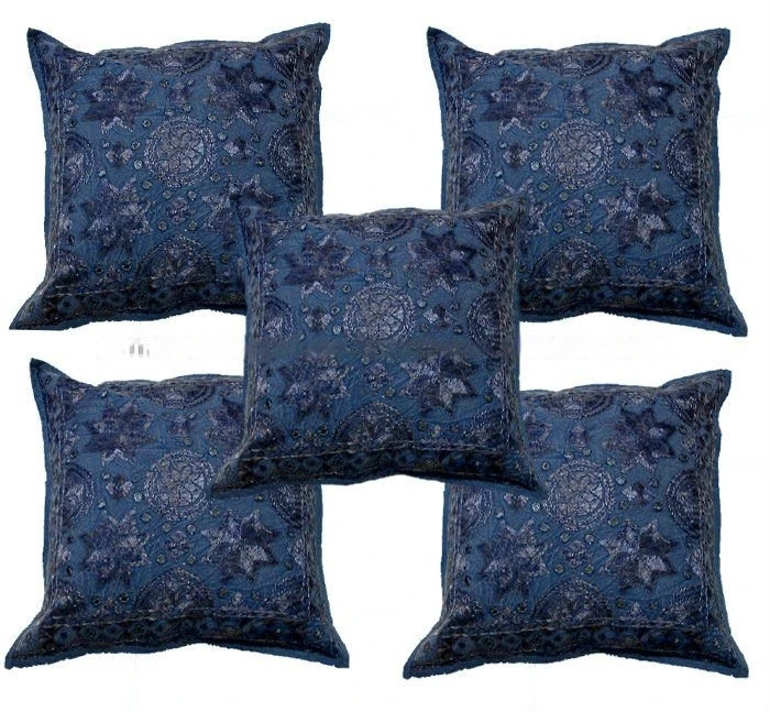 Square Cushion Cover 2022 Autumn European Square Pillow Handloom Fabric Patchwork Cushion Cover 45x45cm
