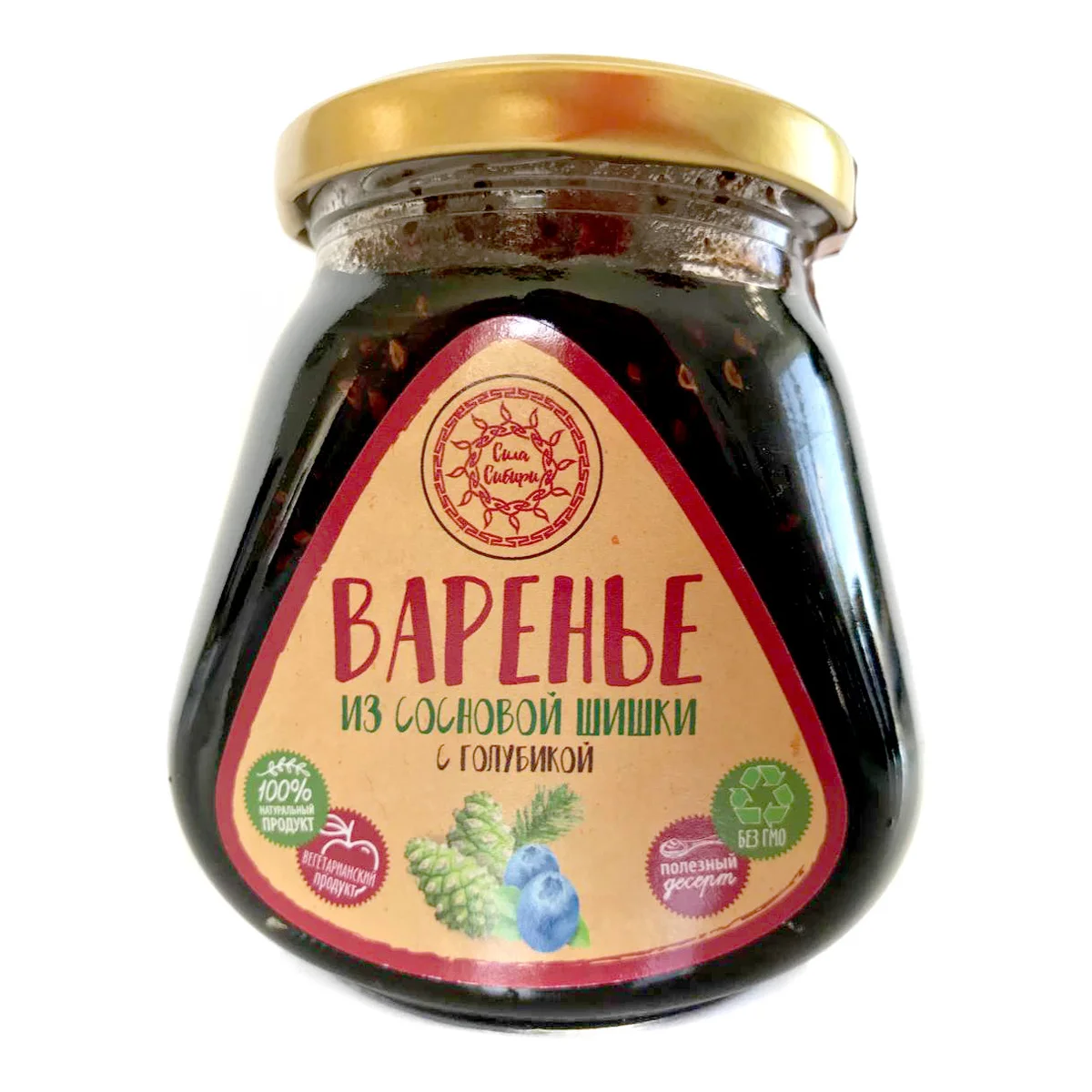 Pine cone jam with northern bilberry