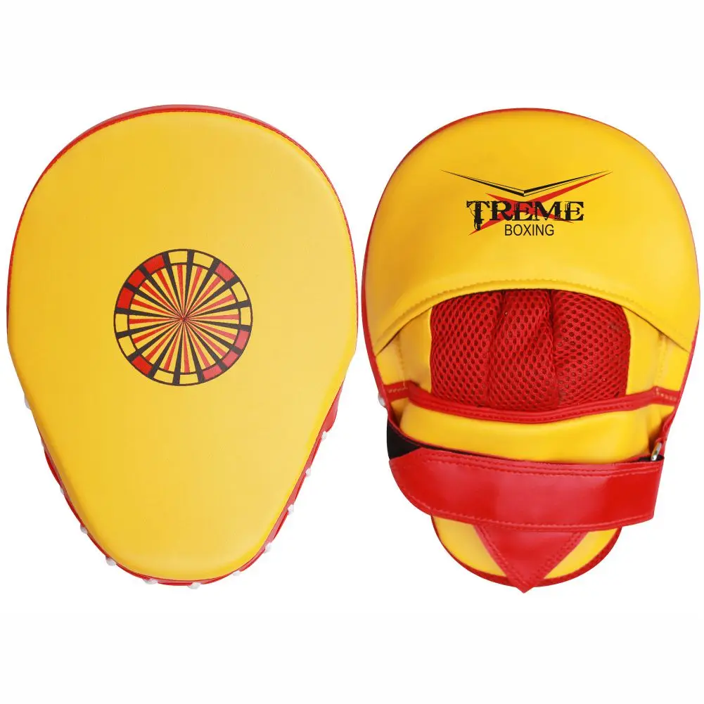 Buy Customize Leather Focus Pads Boxing Muay Thai Kickboxing Punching hand Pad Mitts accept custom logo design