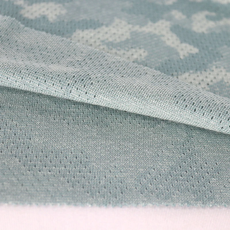 RECYCLE PET Sustainable Waste Eco Friendly melange heather breathable circular knit for garment apparel casual wear