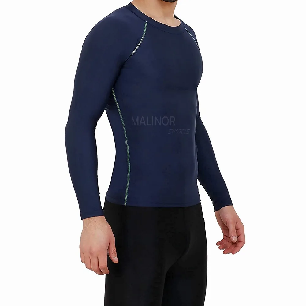 Custom Quick Dry Fitness Long Sleeve Rash Guard Sun Protection Clothing Active Wear Gym compression shirts