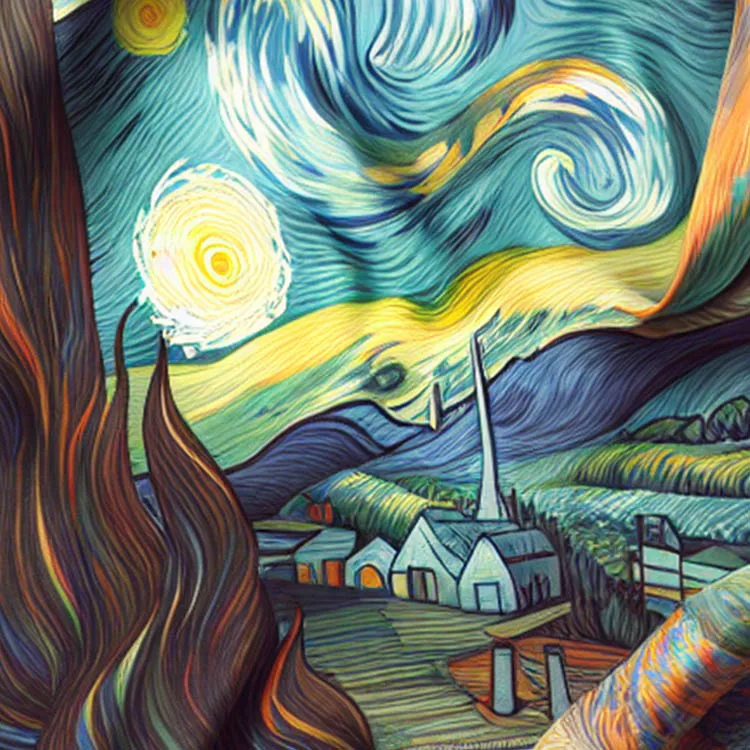 Gift Packing Women 100% Silk Scarf Van Gogh Monet Famous Painter Painted Scarves