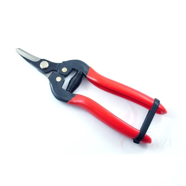6.5 Inch Garden Pruning Shears with Curved Carbon Steel Blades, Durable & Sharp Garden Scissors for Plant Trimming, and Cutting