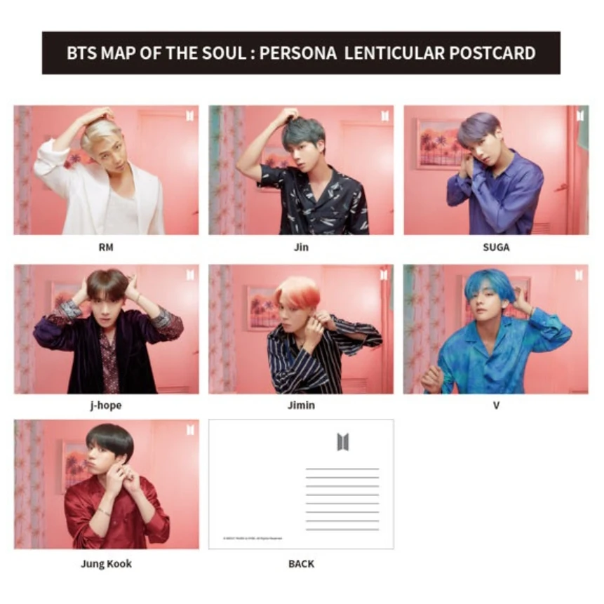 BTS_PERSONA_LENTICULAR POSTCARD Delivery from Korea on the fastest way Best Price and Good Product