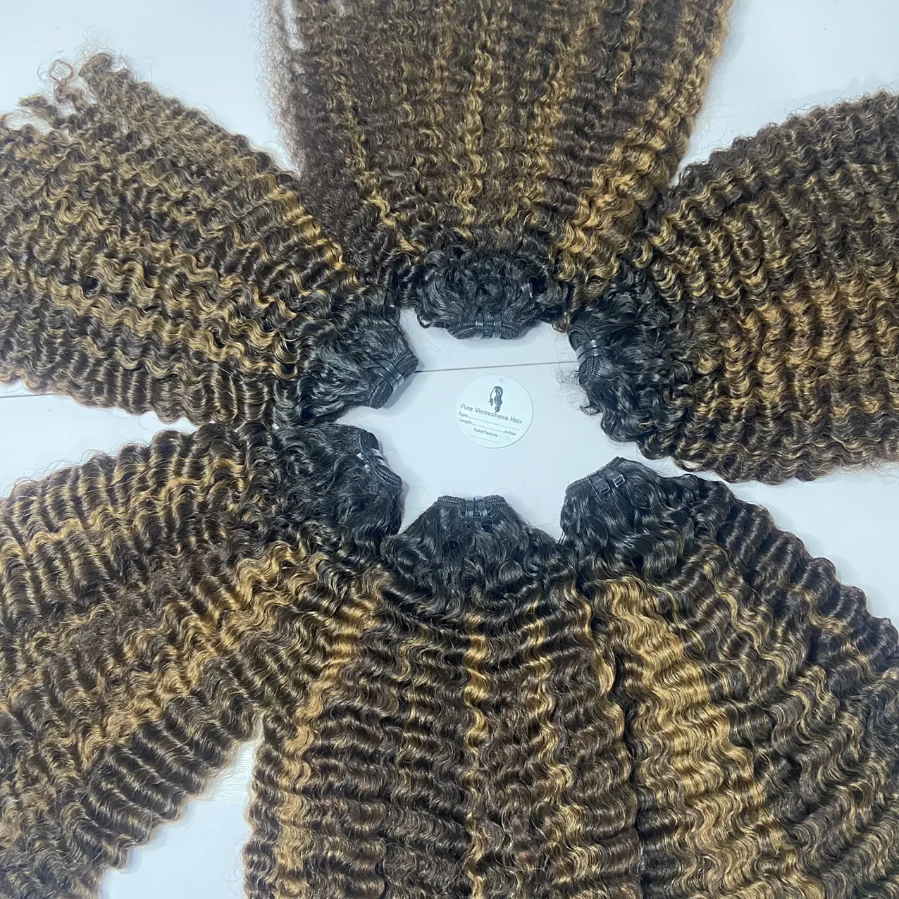 Remy Double Machine Weft Pixie Curly #4/#8#12 100% Human Hair High Quality from Vietnam Wholesale