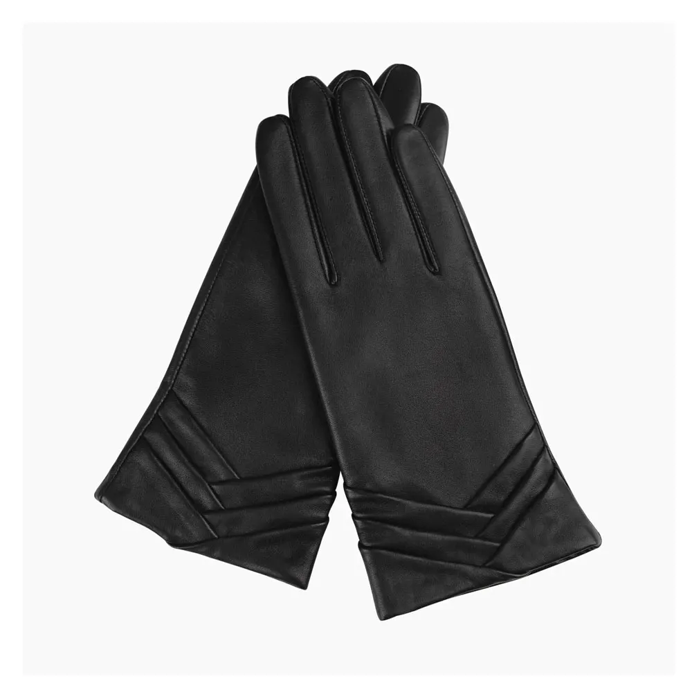 Adjustable And Comfortable Outdoor Leather Fashion Gloves OEM Services New Arrival Solid Color Leather Fashion Gloves