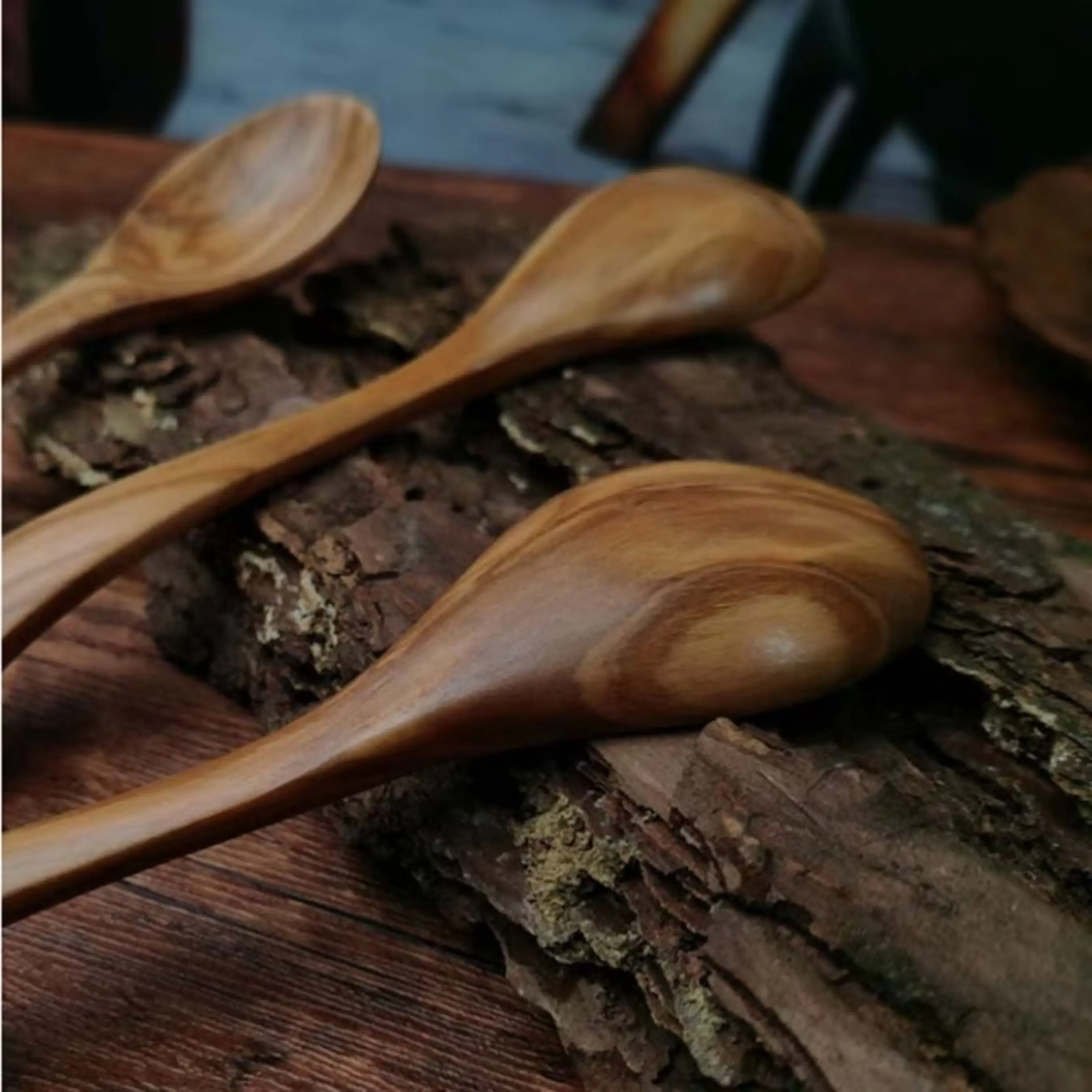 agate Wholesale Eco Friendly Natural Wood Kitchen Cooking Wooden Spoons Set