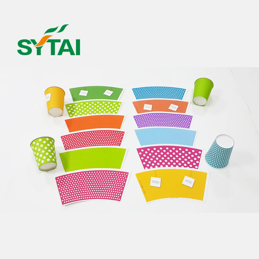 PE/PLA coated white/craft paper cup fan & bottom paper for making 100% biodegradable paper cups raw material