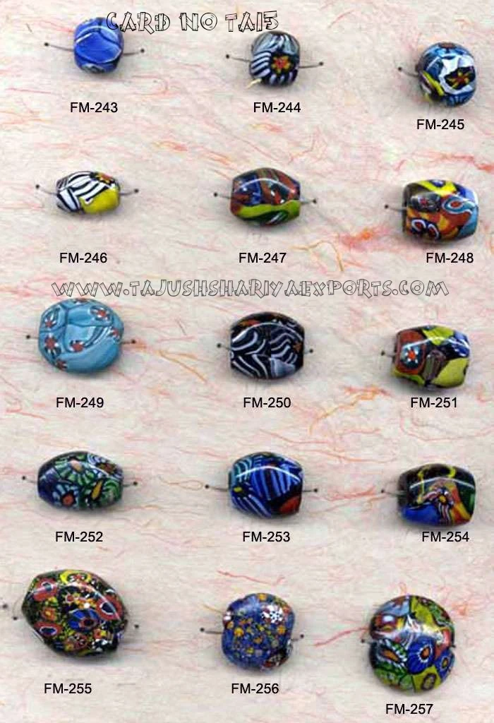 Direct Manufacturer Best Quality One Glass Beads for Jewelry Making High Quality Crystal Millefiori Glass Beads at Good Price