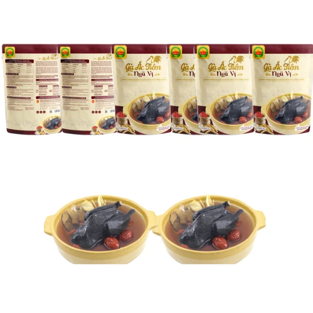 350g Slow-cooked Five Spices Black Chicken Soup Fresh and Nutritious OEM Ready-Eat Meal Instant Vietnam Healthy Food MRE