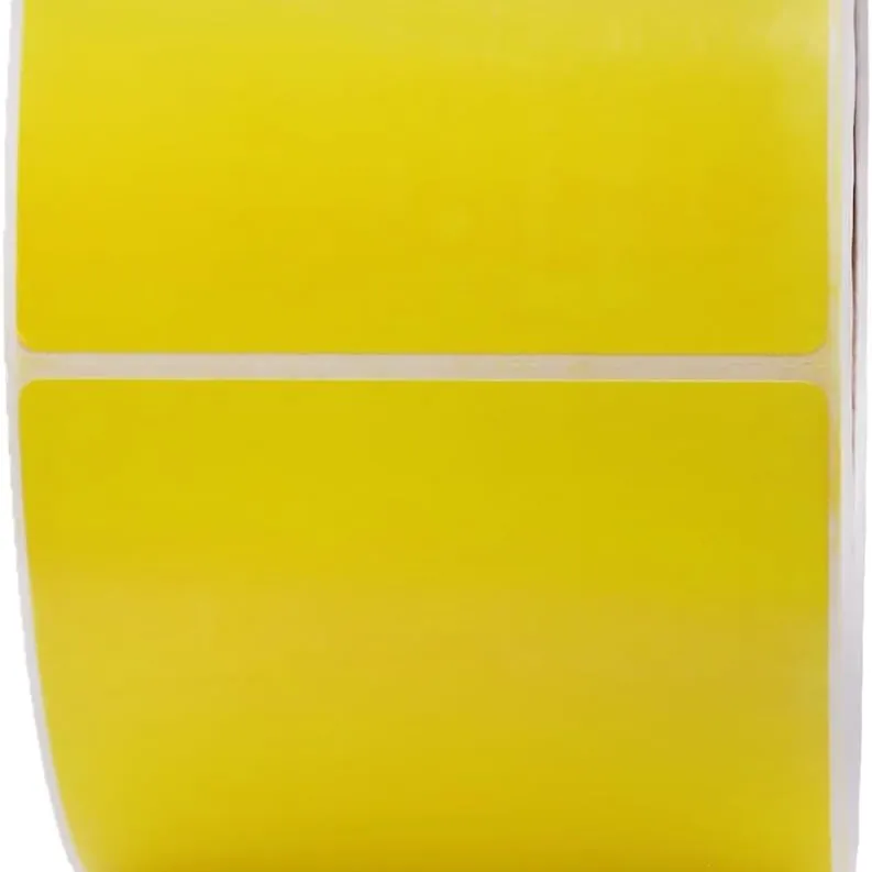 4 x 6 Thermal Transfer Fluorescent Yellow Labels, 3 Inch Core, 1000 Count - Must have Ribbon