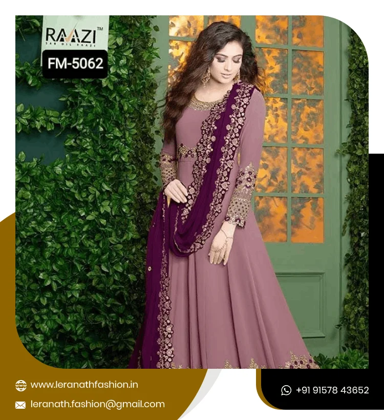 Fox Georgette With Embroidery Work + Stone Suits Ladies Party Wear Punjabi Sharara Suits Online