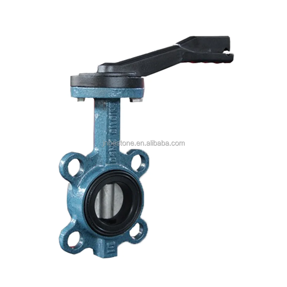 Wholesale hot sale PTFE seat 150LB One Shaft Taper Pin Cast Iron Wafer Butterfly Valve