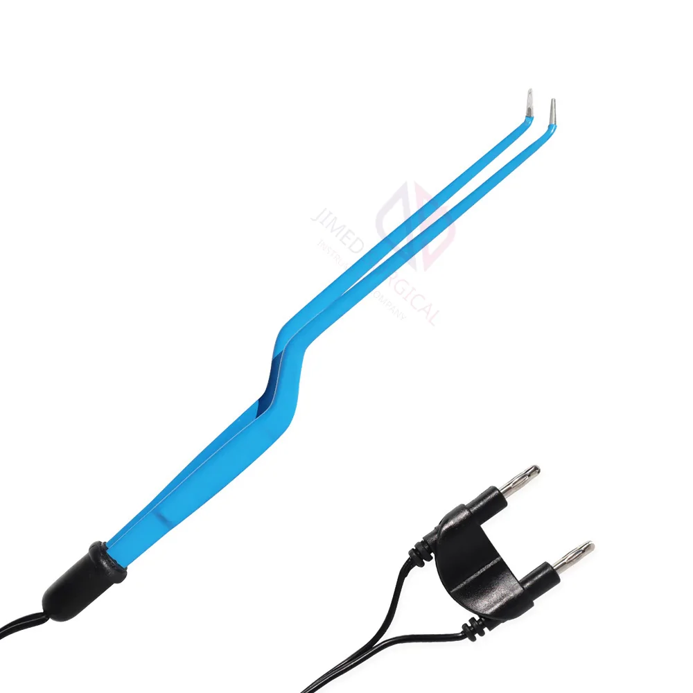 Surgical Grade European Straight Bipolar Forceps 16cm Reusable 2 mm Tip Stainless Steel Surgical Forceps