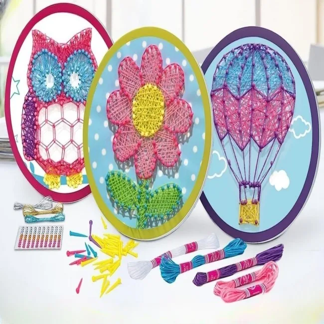 Stocking String Sewing Winding 3D DIY Craft Material Kit For Children Intelligence