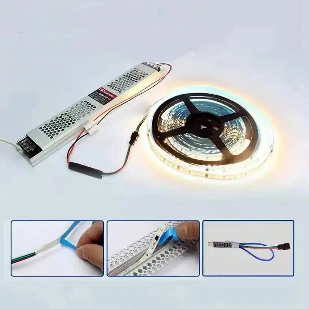 Factory Custom 8w/m 12v 6mm 10mm 12mm RGB Smd 2835 Led Strip Light
