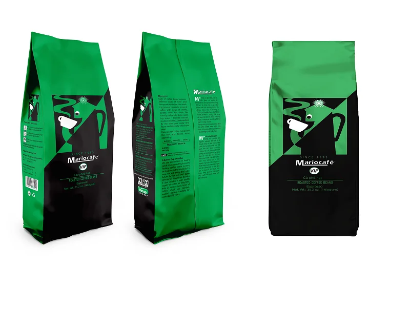 Top Quality Coffee Products Arabica Roasted Coffee Beans Screen-18 Mariocoffee Brand From Viet Nam 1kg/Bag