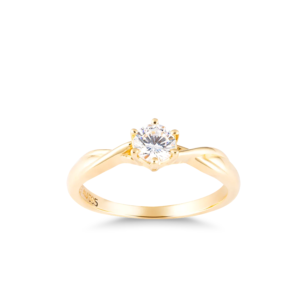 Wholesale price high quality customized 10k 14k 18k gold engagement rings for women Vietnam Manufacturer NDINO04