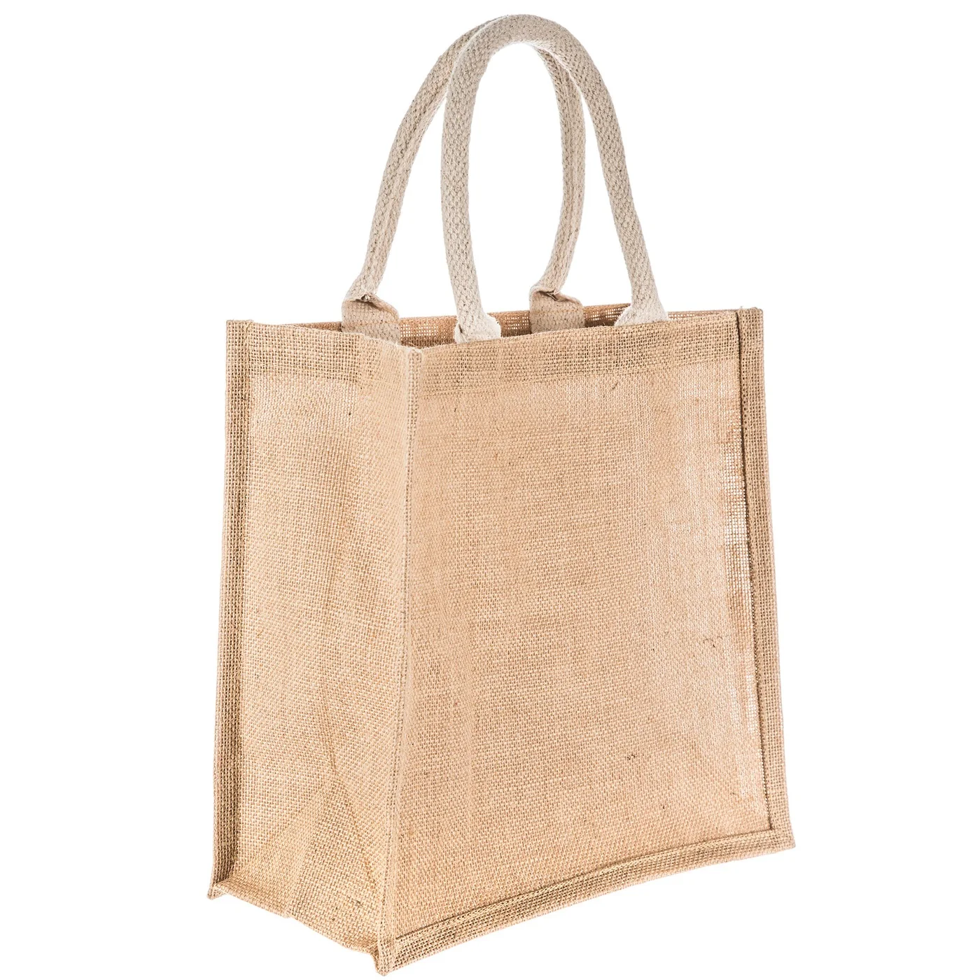 100% Export Oriented Waterproof Shopping Bag Portable Burlap Jute Tote High Quality Eco Canvas Jute Bag From Bangladesh