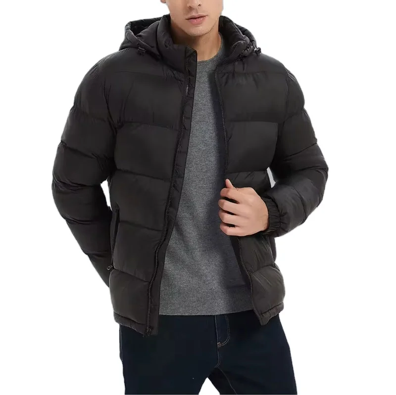 2024 New Arrival Bubble Coat Puffer Jacket Shiny Mens Winter Jacket Casual Woven Winter Clothes for Men Bomber Jacket For Men