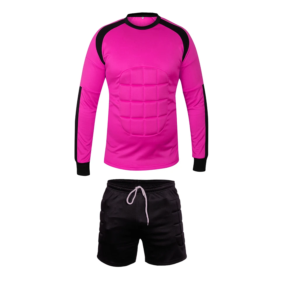 New Long Sleeve Pant Football Goalkeeper Padded Jersey Sports Soccer Wear Long Sleeve Goalkeeper Uniform Set