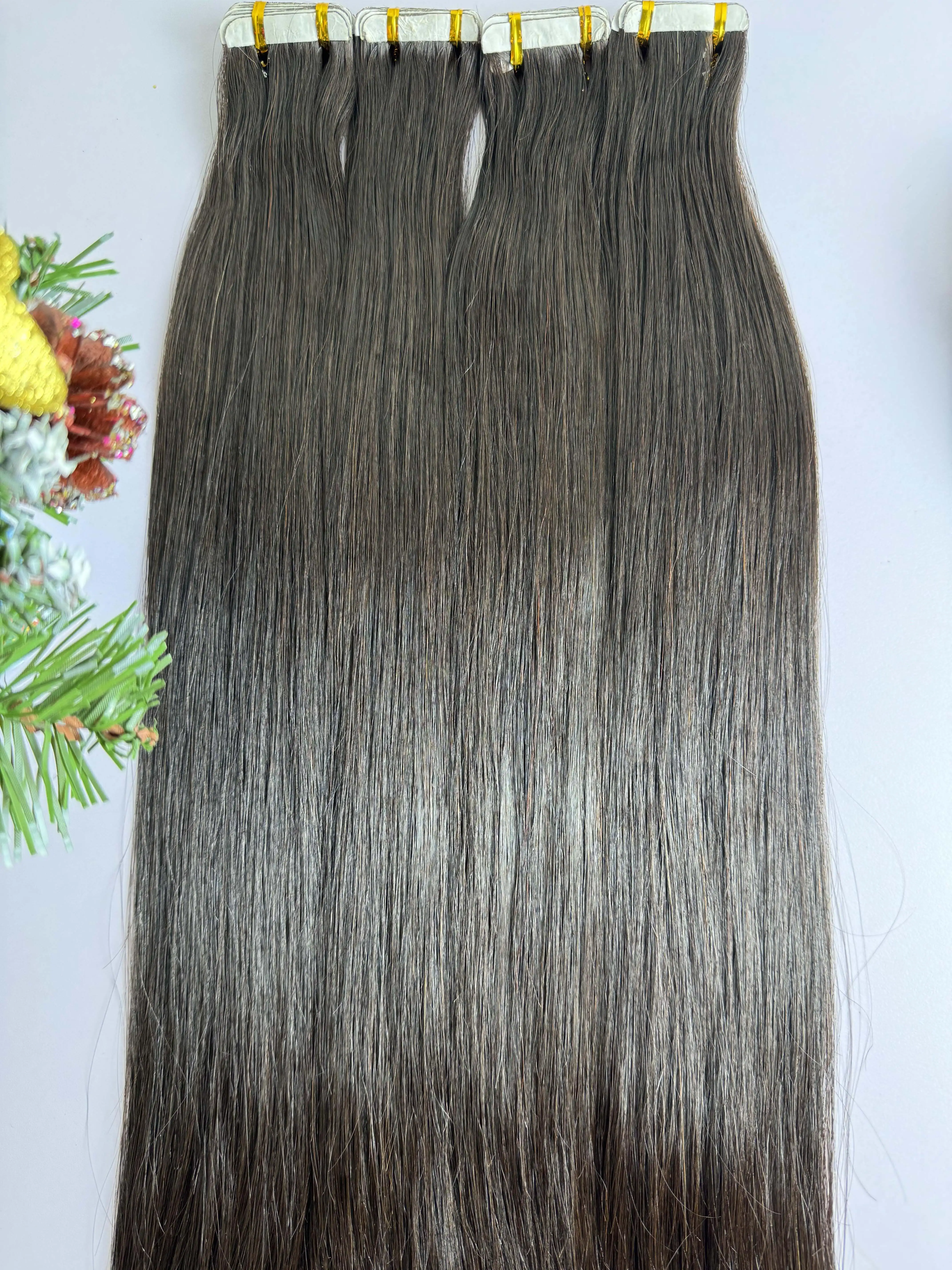 Factory Direct Selling Raw Cuticle Aligned Virgin Hair Tape in Human Hair Extensions Vietnamese Human Hair Extension