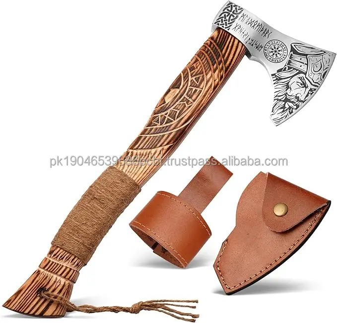 Viking Axe OEM Hatchet Carbon Steel Axe Head With Leather Sheath Tomahawk Industrial Grade Brand Axes Wholesalers Offer Bulk Buy