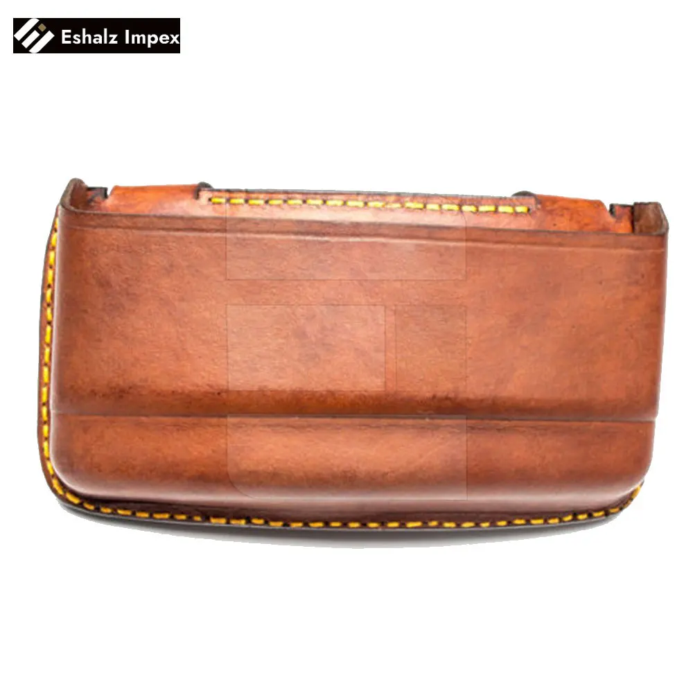 High Quality Price Genuine Leather Cartridge Bag Hunting Shooting Ammo Bag Portable Stock Shell Cartridge Bag Leather