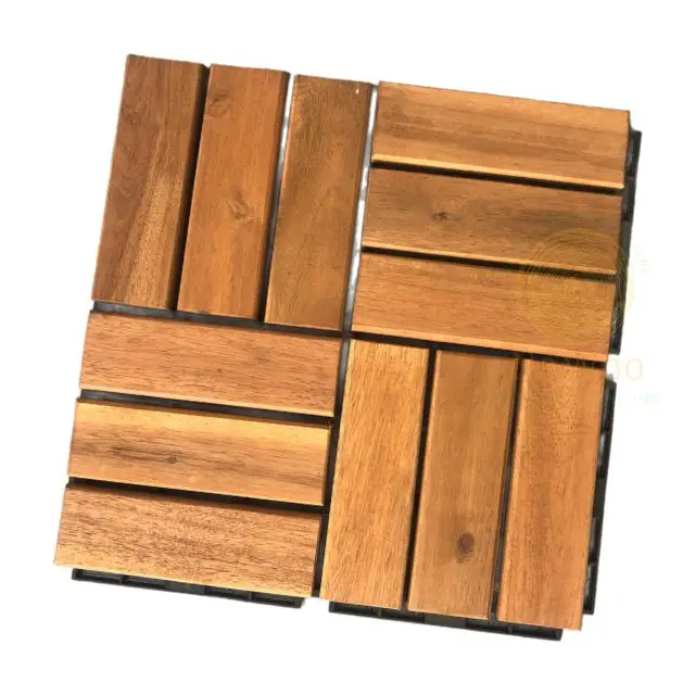 Special Offer Wooden Interlocking Deck Tiles DIY Decking Board T12A1 Easy Install Low Cost 300*300*19mm Nawoo Furniture