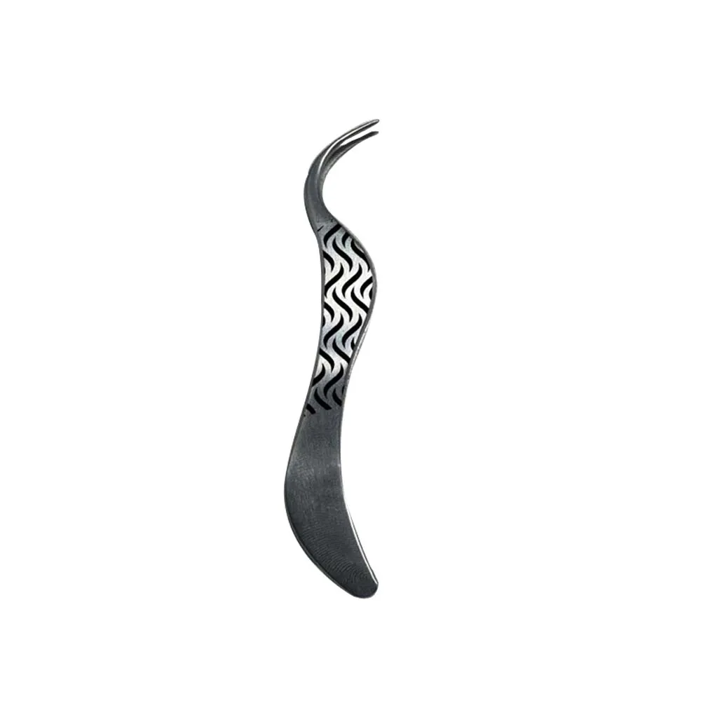 Custom Made Eyelash Extension Tweezers with Black Color Leaser Printing