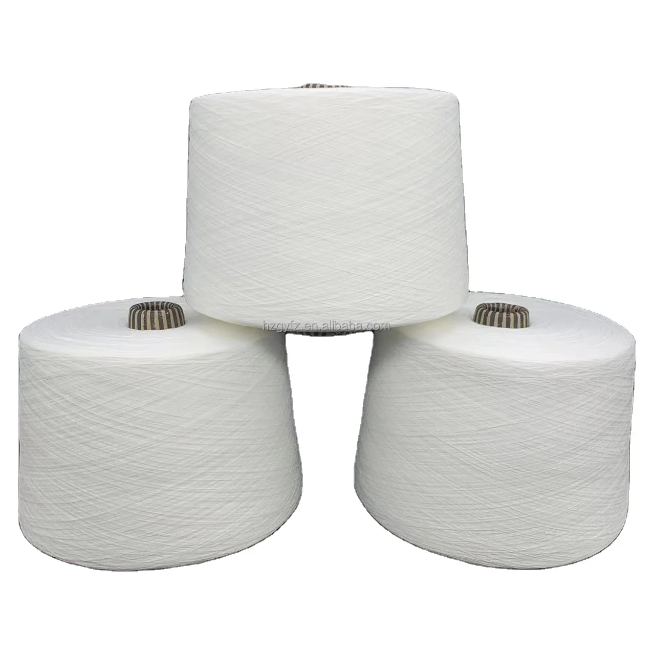 30S/1 Polyester-viscose blended yarn  PV 67/33 vortex yarn raw white