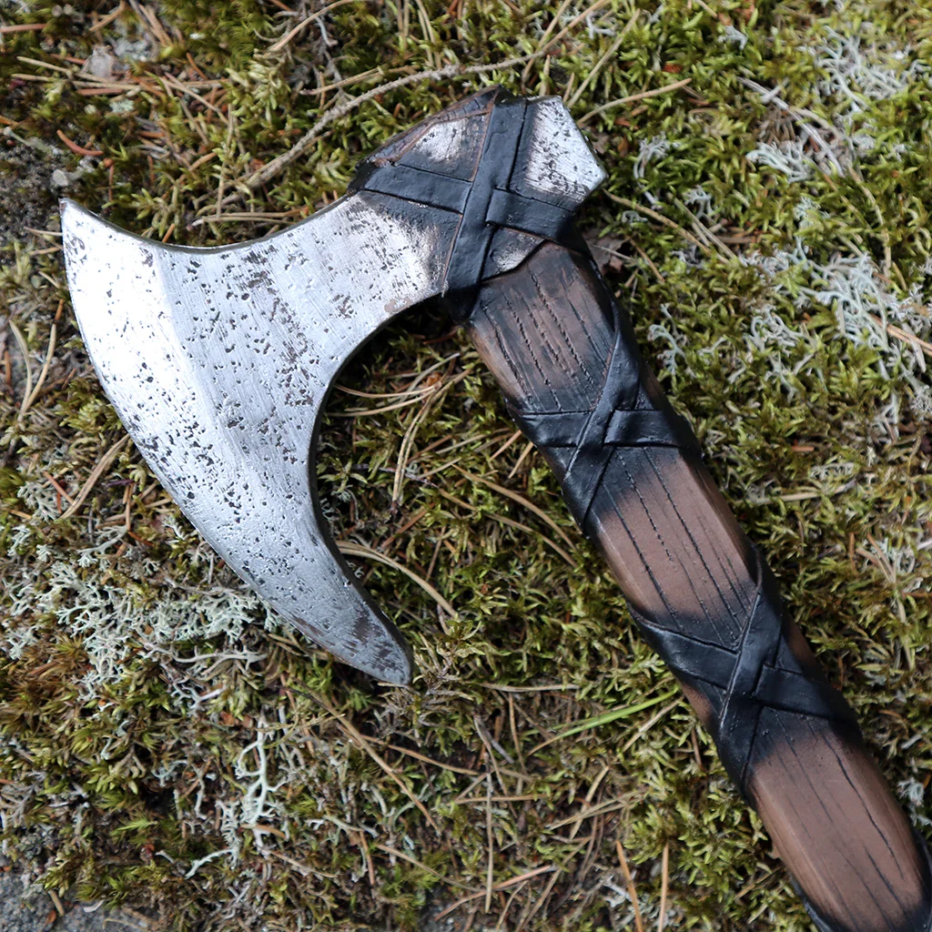High Quality Custom Hand Forged Carbon Steel Viking axe Craftsmanship with leather sheath Camping axe
