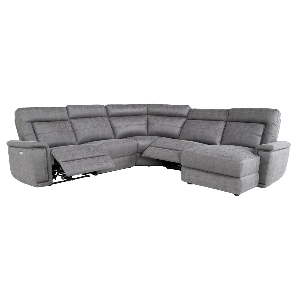 XIHAO Power Reclining Modular Sectional With Right Arm Facing Chaise With Usb Sectional Recliner Sofa