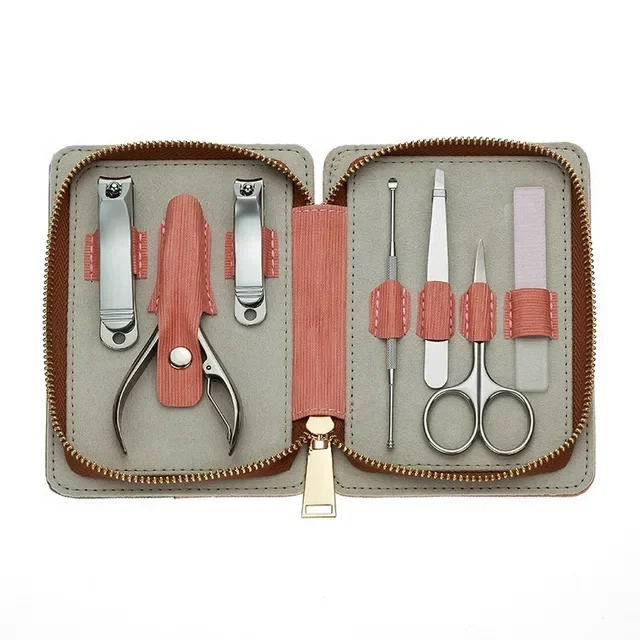 Professional Manicure Pedicure Sets new 7pcs Nail Clippers Stainless Steel Manicure Kit Cuticle remover nippers clippers