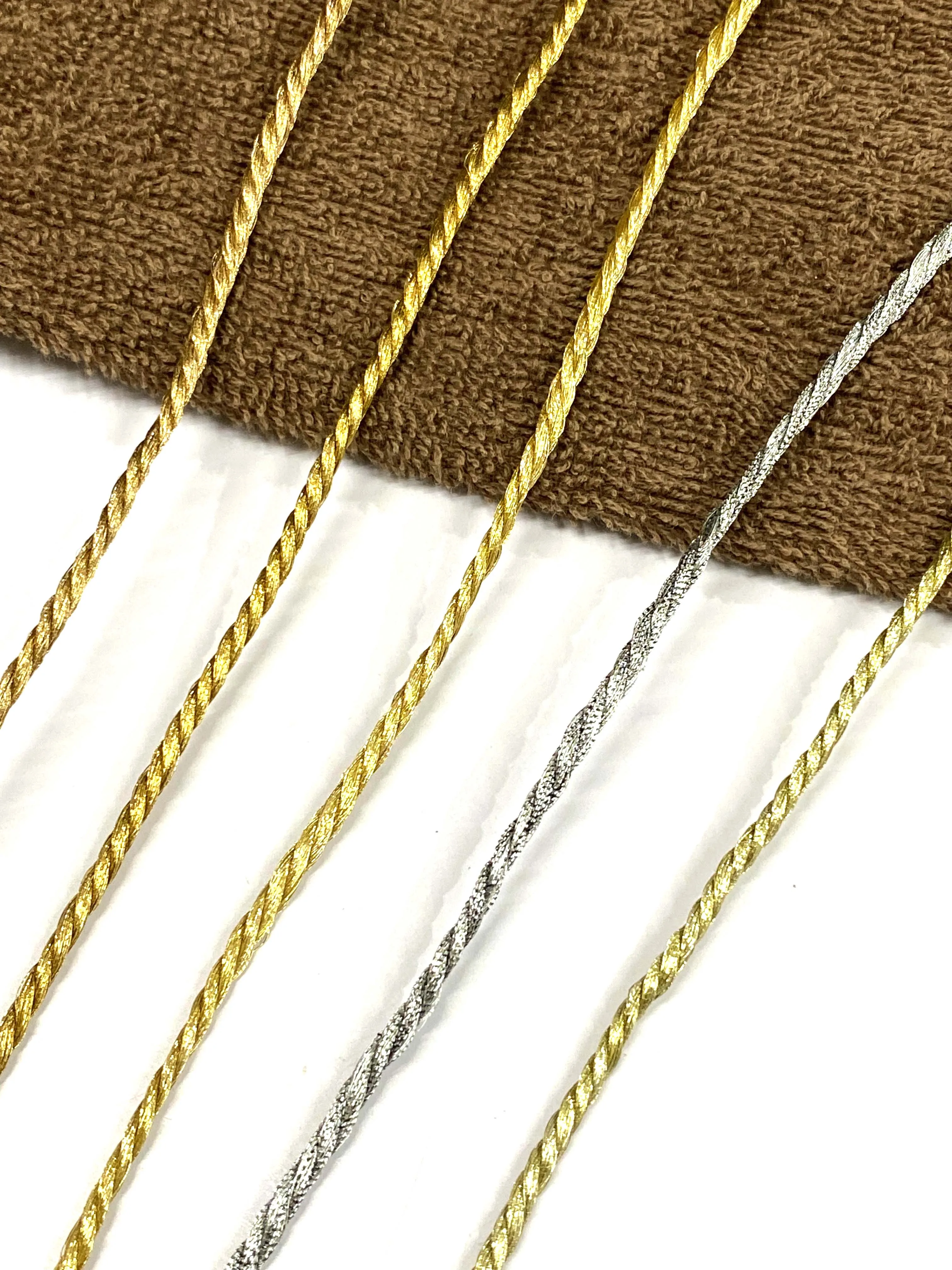 Metallic Gold Twisted Cords For Garments Tags Decorations DIY