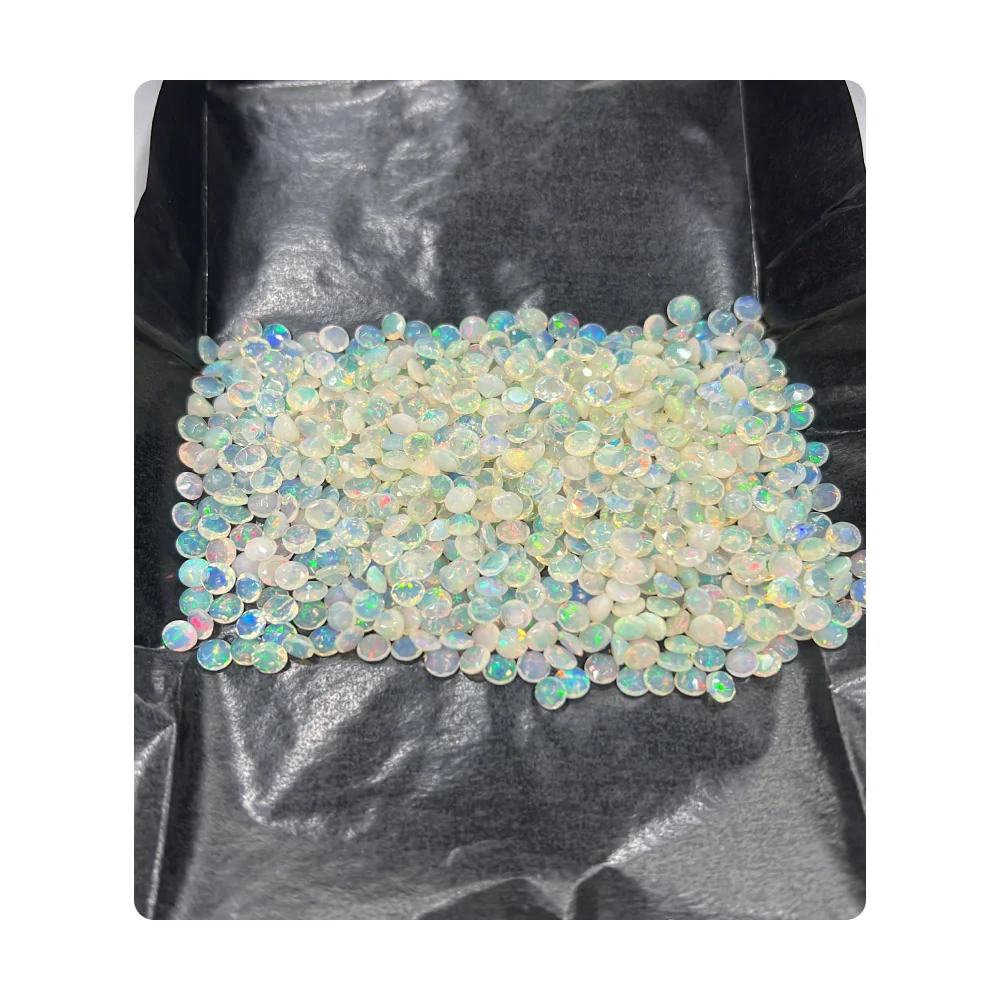 Ethiopian opal 3mm Round cut Gemstone Wholesale Price Loose Gemstone round Cut Ethiopian Opal Ethiopian Opal Cut Gemstones