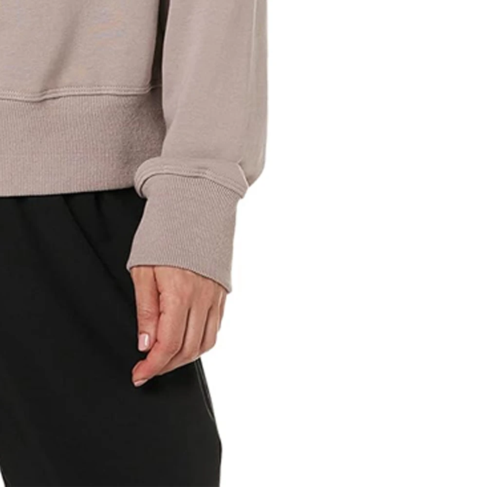 OEM oversize sweatshirts crewneck embroidery letters loose drop shoulder long sleeves custom women cotton pullovers sweatshirt