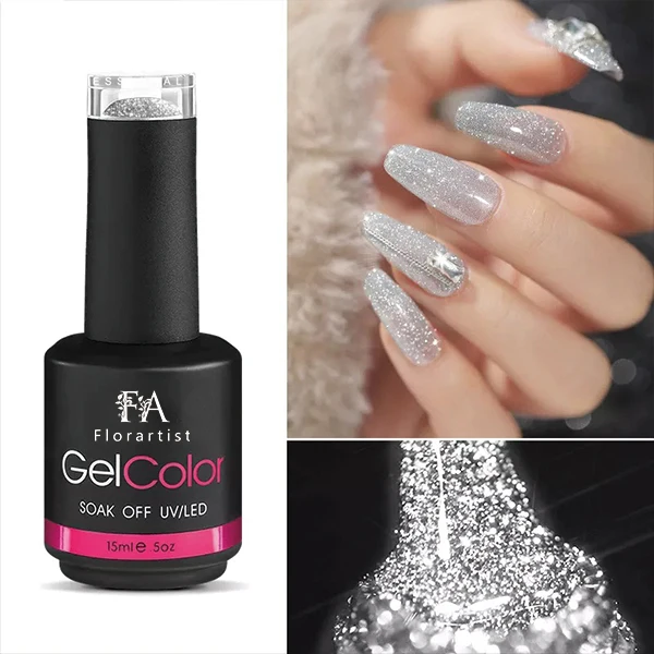 Reflective Gel Nail Polish Wholesale Color Customization Popular Pastel Color Gel Nail Polish