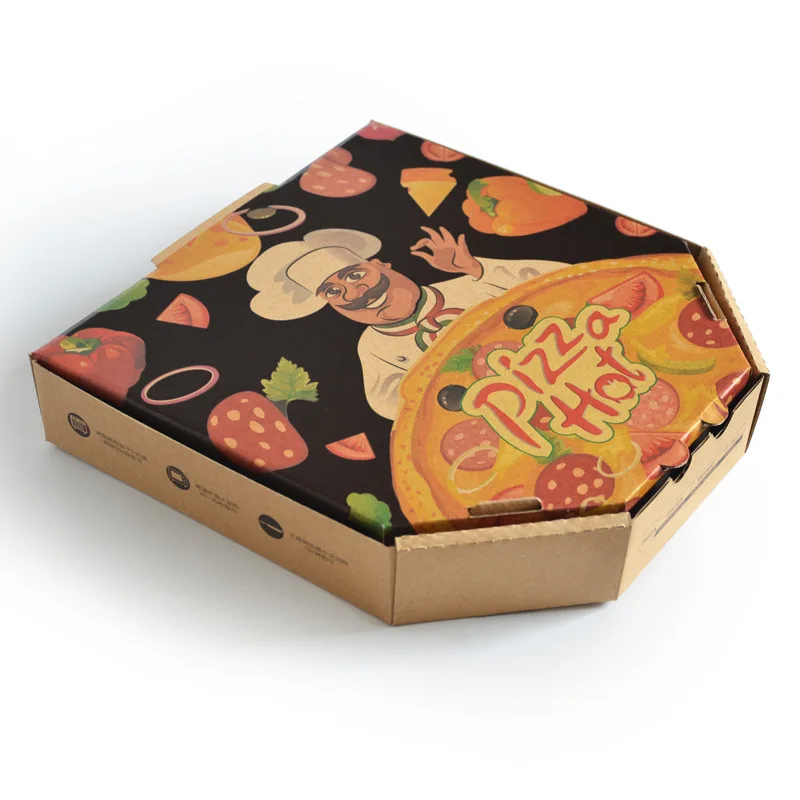 Manufacturers Custom Printed Various Sizes Food Grade Biodegradable 9 13 18 22 27 33 40 Inch Takeaway Pizza Box
