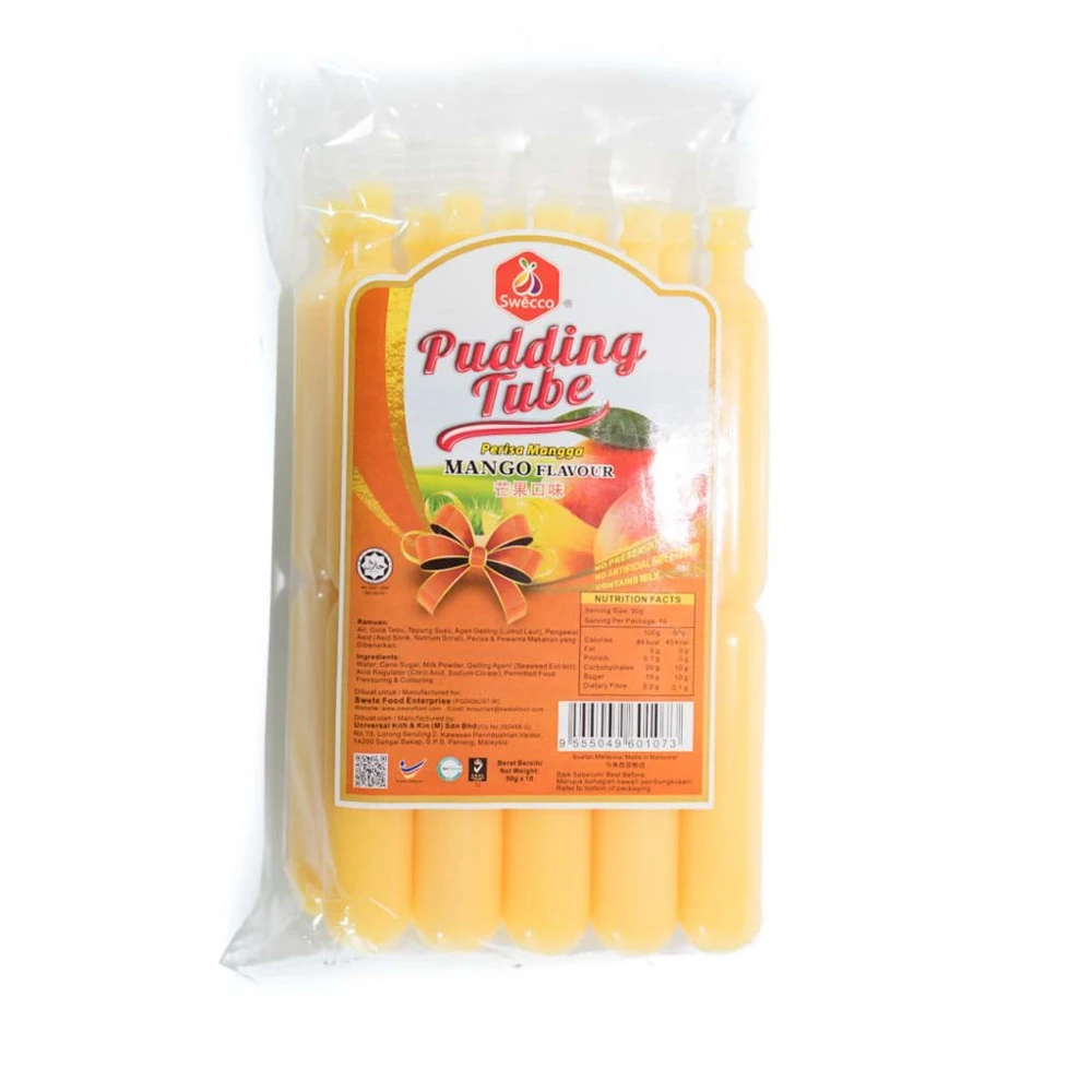 ODM/OEM 160 Tubes x 48ML Delicious Mango Fruit Jelly Individual Stick Pudding Assorted Flavors Available