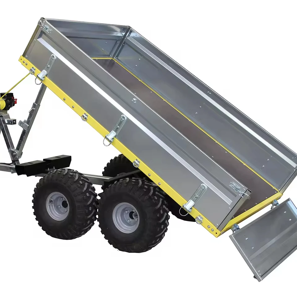 Small Farm Garden Hydraulic Dump Trailer Agricultural Tractor Trailer for Sale for Farm Trailers
