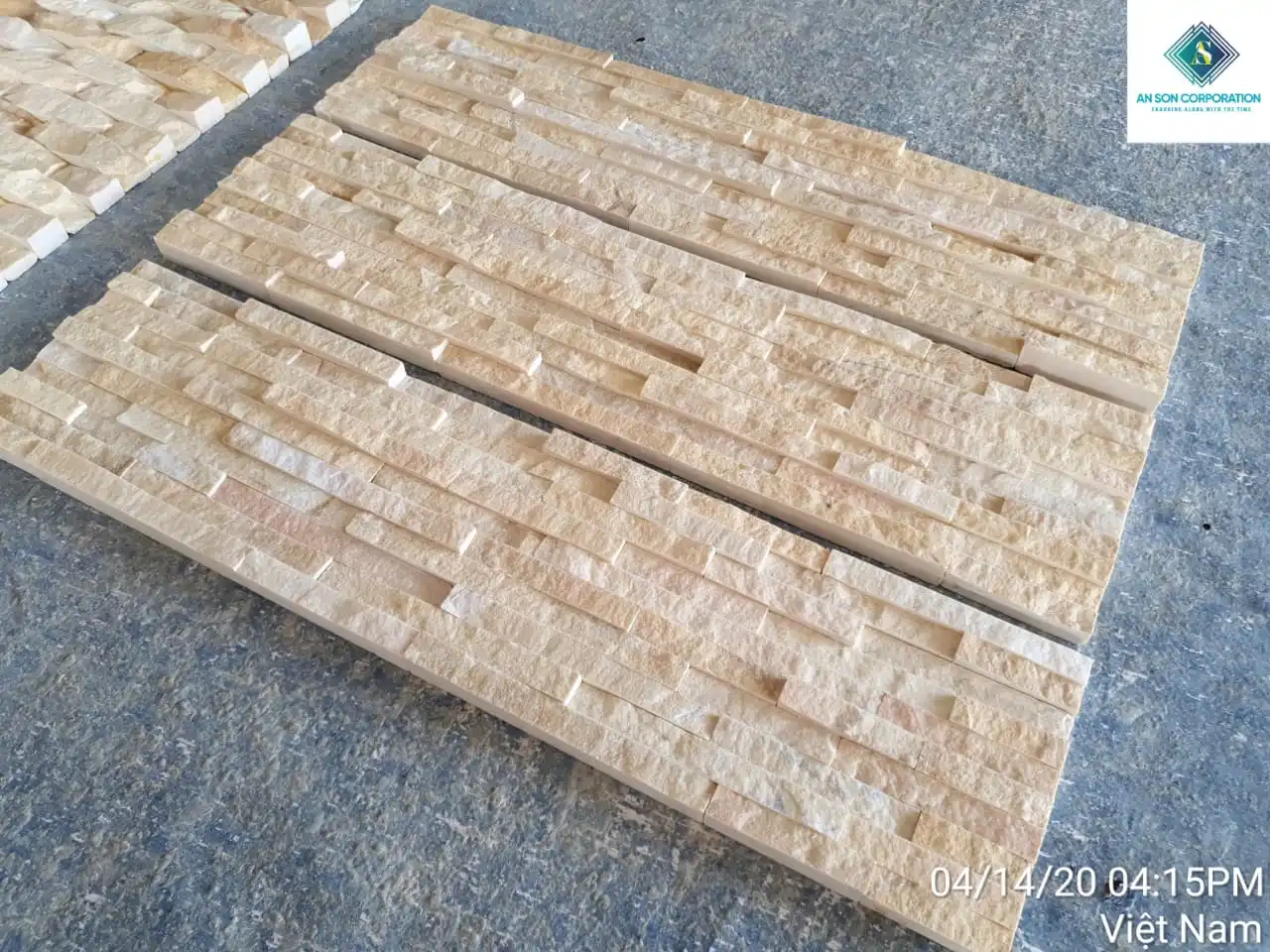 Yellow Marble Wall Panels 10 Lines Natural Decorative Stone At An Son Corporation